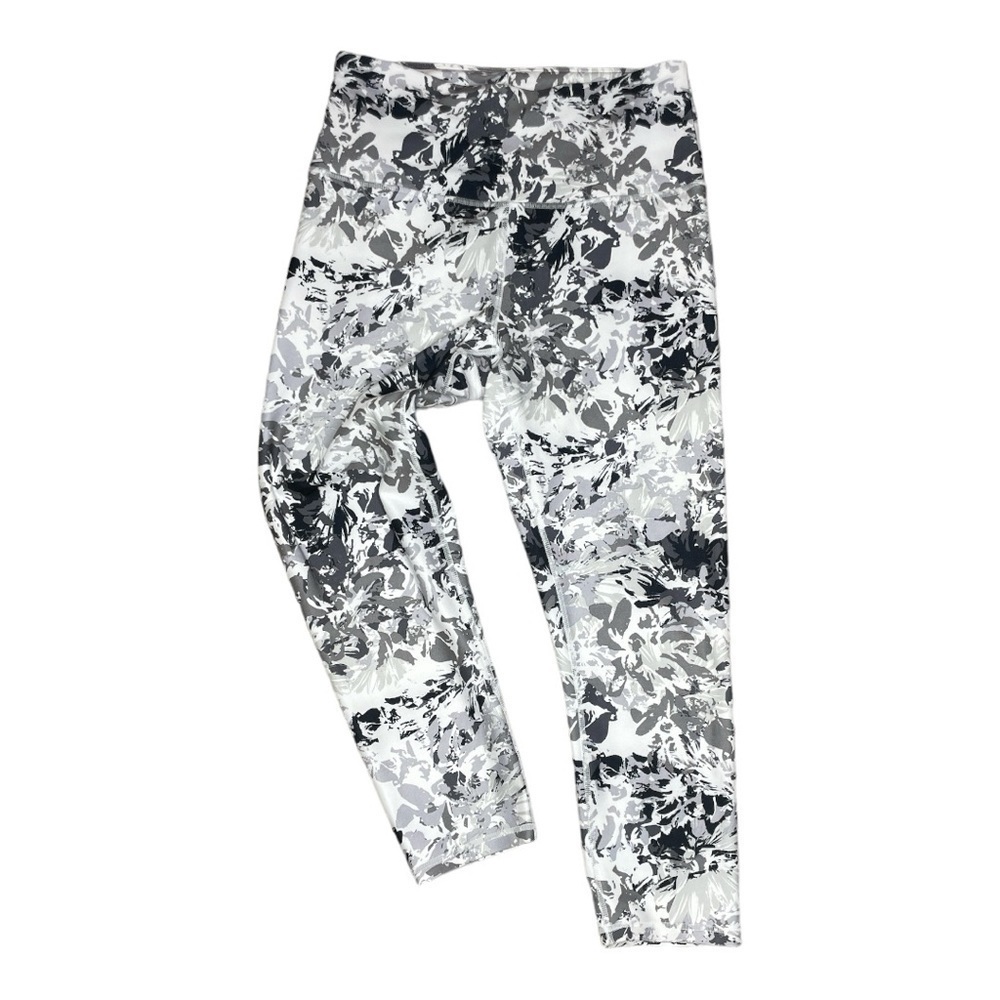 Balance Collection Black and White Floral leggings Cropped Yoga pants Medium